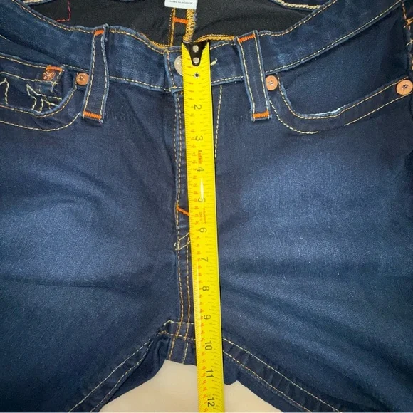 True Religion Curvy Skinny Jeans Womens Size 31 Blue Dark Wash Stretch Denim - Picture 8 of 12
